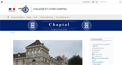 Desktop Screenshot of lycee-chaptal-paris.fr