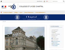 Tablet Screenshot of lycee-chaptal-paris.fr
